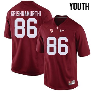 Youth Stanford University #86 Sidhart Krishnamurthi Cardinal NCAA Jersey 317312-456