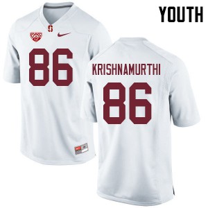 Youth Cardinal #86 Sidhart Krishnamurthi White Player Jersey 662296-283
