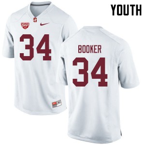 Youth Stanford #34 Thomas Booker White Stitch Jersey 281779-270