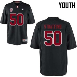 Youth Cardinal #50 Trey Stratford Black Official Jerseys 229520-846