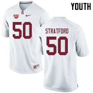 Youth Stanford #50 Trey Stratford White Stitch Jerseys 934226-675