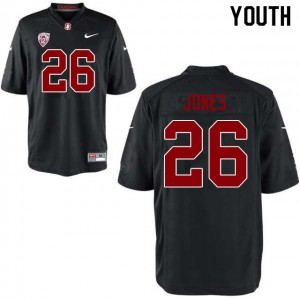 Youth Stanford University #26 Brock Jones Black Football Jerseys 582376-430