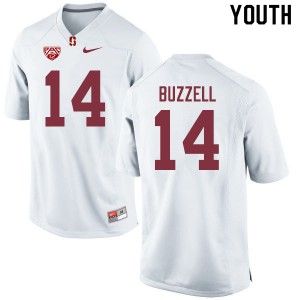 Youth Stanford Cardinal #14 Cameron Buzzell White Player Jersey 399371-133
