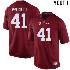 Youth Stanford #41 Diego Preciado Cardinal Stitched Jerseys 770893-841
