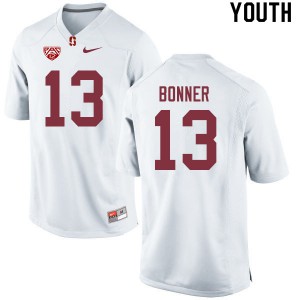 Youth Stanford Cardinal #13 Ethan Bonner White NCAA Jersey 231197-626
