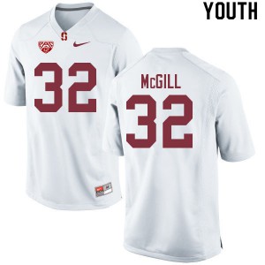 Youth Stanford #32 Jonathan McGill White NCAA Jerseys 595933-556