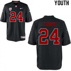 Youth Stanford Cardinal #24 Nicolas Toomer Black NCAA Jerseys 559962-832