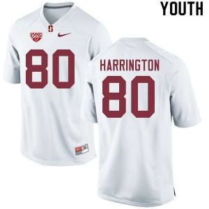 Youth Stanford University #80 Scooter Harrington White NCAA Jerseys 640292-425
