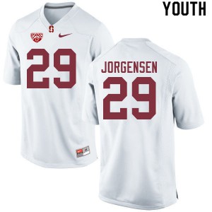 Youth Stanford University #29 Spencer Jorgensen White Alumni Jersey 107427-744