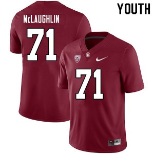 Youth Stanford #71 Connor McLaughlin Cardinal Player Jerseys 792458-803