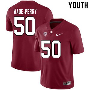 Youth Stanford University #50 Dalyn Wade-Perry Cardinal Embroidery Jerseys 331884-216