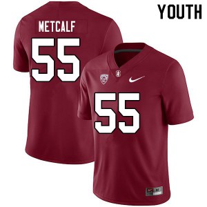 Youth Stanford #55 Drake Metcalf Cardinal Stitch Jerseys 320792-835