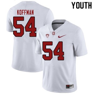 Youth Stanford Cardinal #54 Jake Koffman White College Jerseys 441185-516
