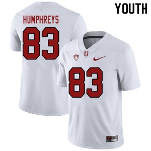 Youth Stanford University #83 John Humphreys White High School Jerseys 465002-971