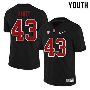 Youth Stanford #43 Joshua Karty Black Player Jerseys 941719-352