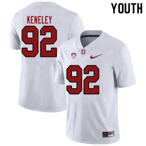 Youth Stanford Cardinal #92 Lance Keneley White High School Jersey 881457-558