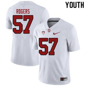 Youth Stanford #57 Levi Rogers White Stitch Jersey 881556-620