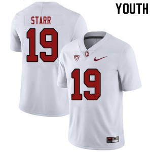 Youth Stanford University #19 Silas Starr White Player Jerseys 913687-380