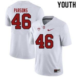 Youth Cardinal #46 Bailey Parsons White Official Jerseys 213639-724