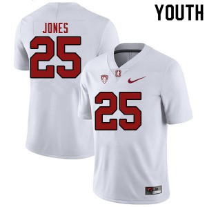 Youth Stanford Cardinal #25 Brandon Jones White Official Jersey 235234-836