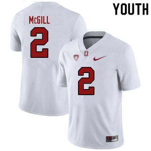 Youth Stanford #2 Jonathan McGill White NCAA Jersey 793628-402