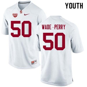Youth Stanford Cardinal #50 Dalyn Wade-Perry White Football Jerseys 108937-429
