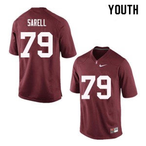 Youth Stanford #79 Foster Sarell Red High School Jersey 442332-881