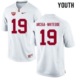 Youth Stanford University #19 J.J. Arcega-Whiteside White NCAA Jerseys 571914-861