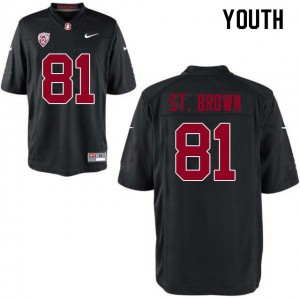 Youth Stanford University #81 Osiris St. Brown Black Official Jersey 372122-348