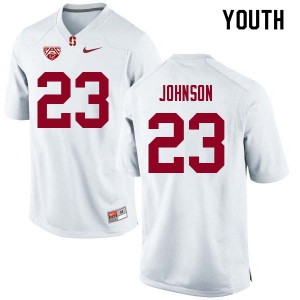 Youth Cardinal #23 Ryan Johnson White NCAA Jerseys 109928-398