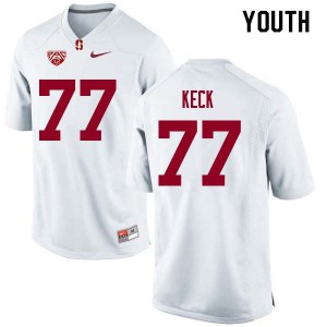 Youth Stanford University #77 Thunder Keck White NCAA Jerseys 760479-923