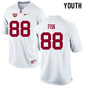 Youth Stanford #88 Tucker Fisk White College Jersey 231373-250